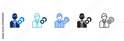 Supplier Icon Set Multiple Style Vector Illustration 
