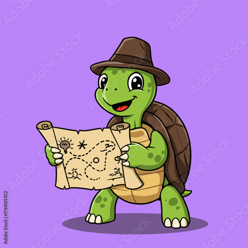 Funny vector cartoon illustration of a cowboy character wearing a hat with a gun