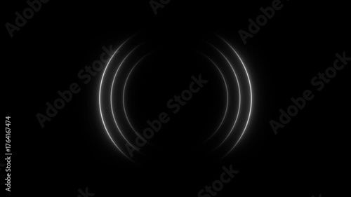 radio waves seamless animation with sound wave signals, radar pulses, and audio wave on transparent background with alpha channel video footage