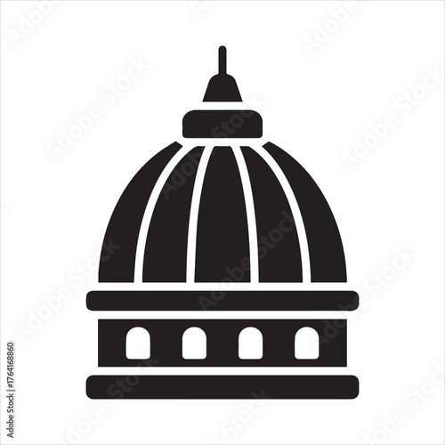 Icon of the dome of a parliament building or cathedral