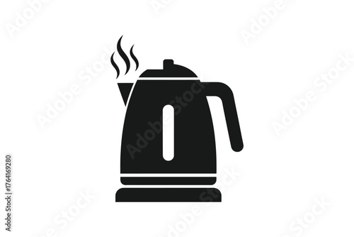 Electric kettle isolated on white background, a convenient appliance for boiling water quickly and efficiently for various hot beverages