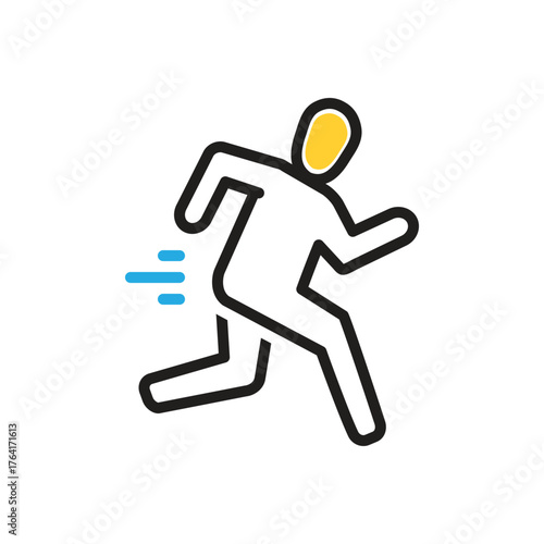 Multi color icon for run