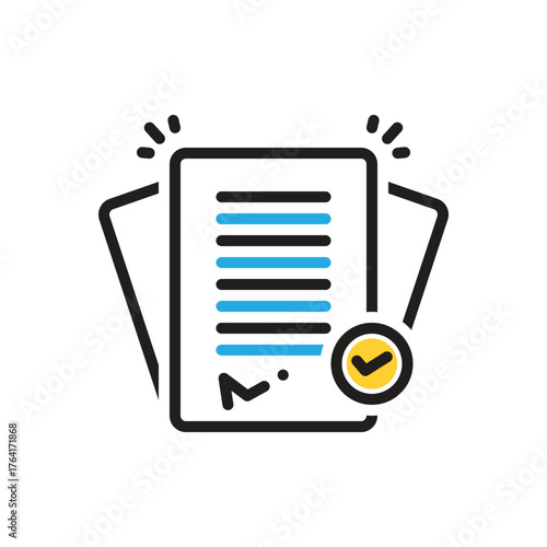 Multi color icon for treaty