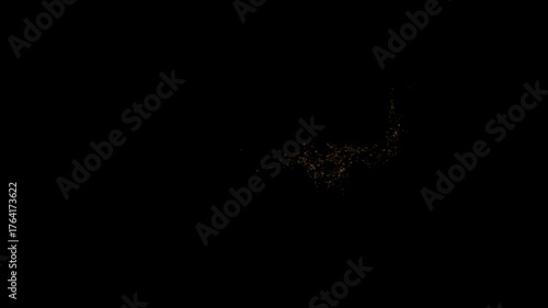 Orange dynamic light effect, technological particle dynamic video