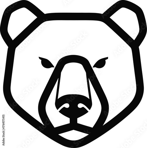 Bear animal mammal wildlife nature predator forest grizzly brown black illustration