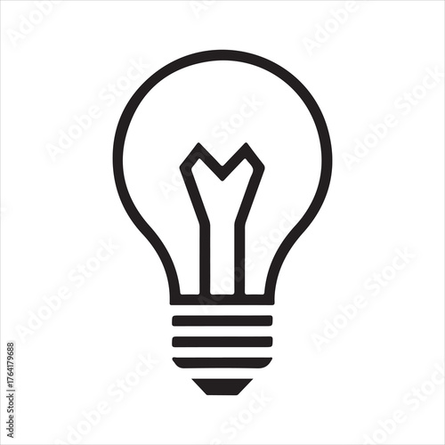 Lamp line icon set. Lamp icon collection. Flat style stock vector Image.