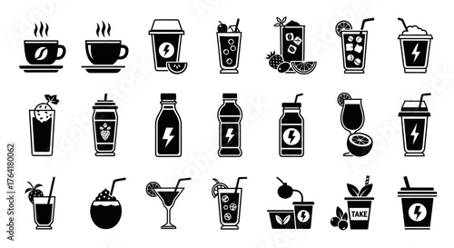 Coffee Cup Icon with Steam Graphic Design Flat Design Isolated on White Vector Illustration