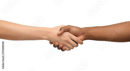 Professional handshake between diverse business partners symbolizing cooperation, trust, and successful agreement. isolated PNG with Transparent Background