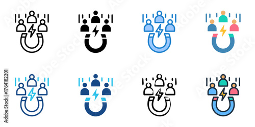Lead generation icon set multiple style collection 
