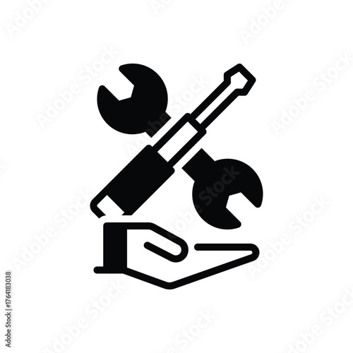 Black solid icon for effortless maintenance