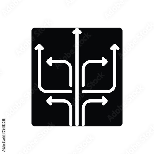 Black solid icon for flexible options