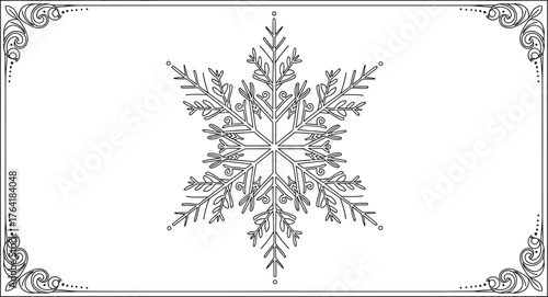 Snowflake winter christmas holiday ice snow season frost cold december ornate