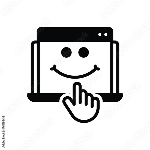 Black solid icon for user friendly