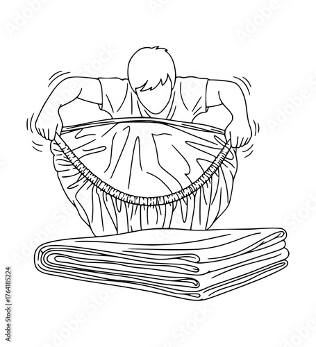 Trying to Fold Fitted Sheet