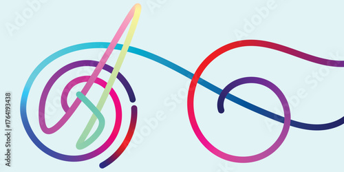 Dynamic flowing lines with vibrant gradients create a modern abstract design, perfect for tech backgrounds or creative marketing campaigns, adding a burst of color