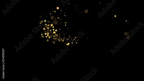 Orange dynamic light effect, technological particle dynamic video