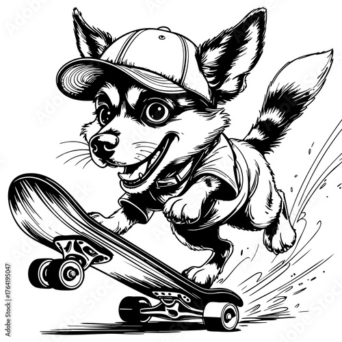 Cool Skater Puppy Ride