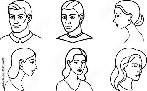 People avatar icons. Vector illustration charaters for social media and networking, user profile, website and app design and development, user profile icons.
