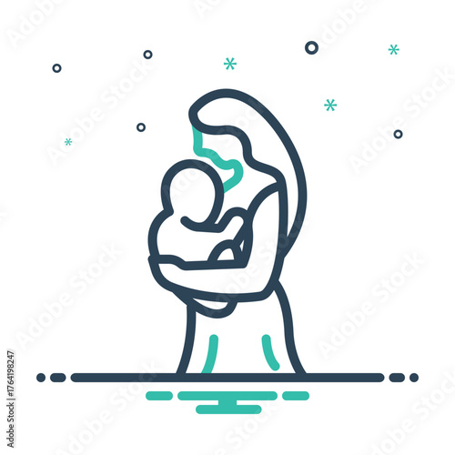 Mix icon for newborn care