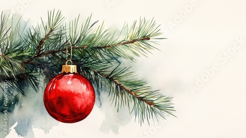 Watercolor of colorful Christmas balls, celebration decoration, ,Christmas ball,Bubbles,vector Christmas Ball Ornaments, Decoration Hand Painted, Illustration Set on white background,copy space.