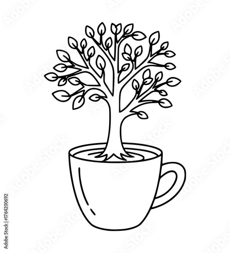 Tree Growing from a Cup