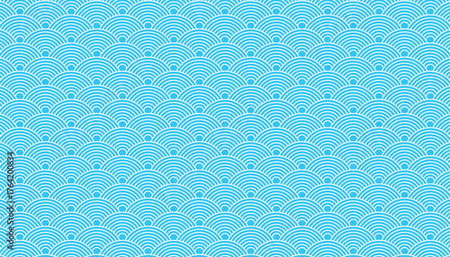 Blue japanese seamless pattern. chinese new year decoration pattern oriental geometric traditional style background. japanese decoration paper