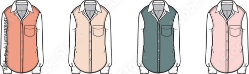 Stylish Shirt Designs A Collection of Colorful Sleeveless Shirts for Fashion and Apparel