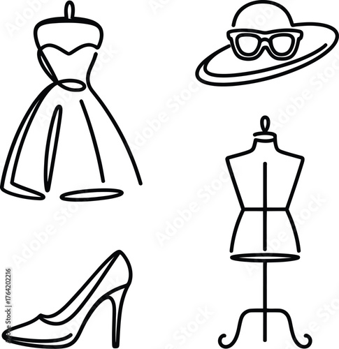 Fashion Style Clothing Accessories Boutique Icon