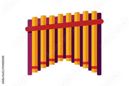 Pan flute musical instrument wood wind percussion
