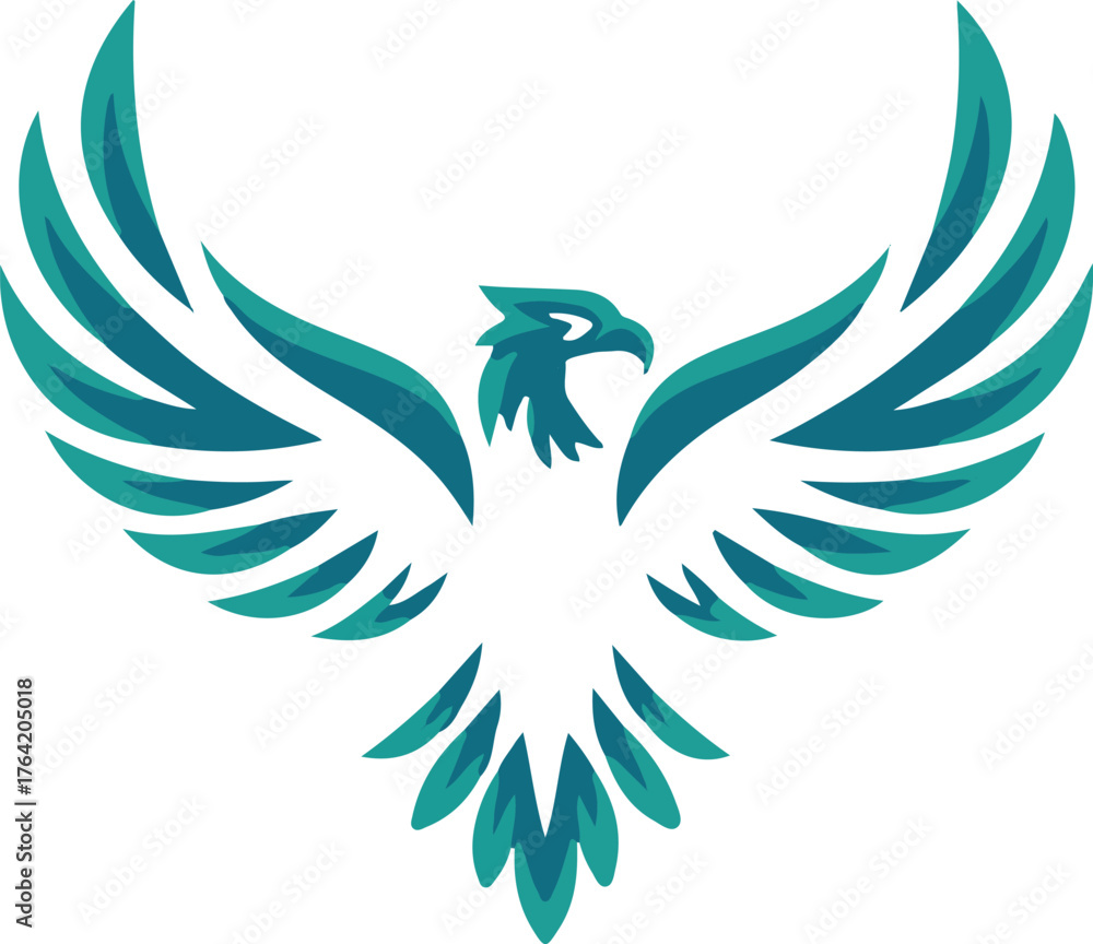 Obraz premium A eagle silhouette vector design 