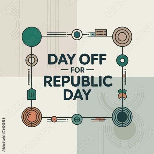 Day Off for Republic Day Kazakhstan Vector Design