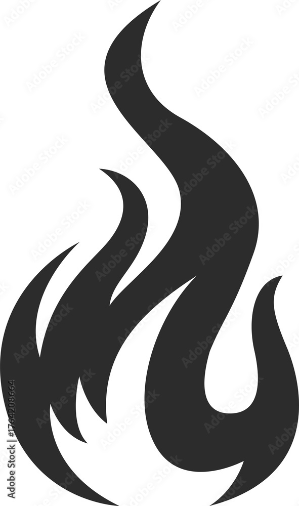 Fototapeta premium flames hot silhouette