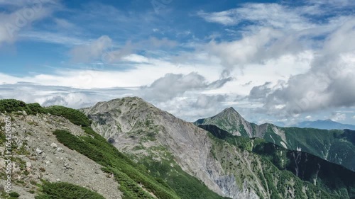 北岳と間ノ岳　タイムラプス②　南アルプス　日本の山