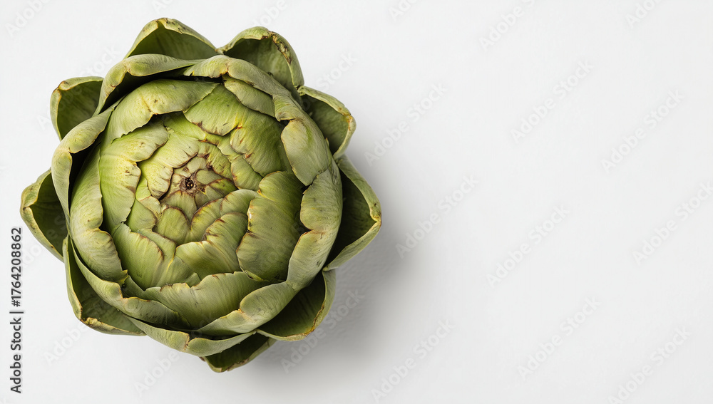 Obraz premium Fresh green artichoke on light background for cooking ideas