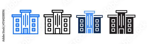 Office Building multiple icon