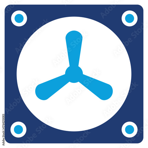 Blower Fan Blue icon