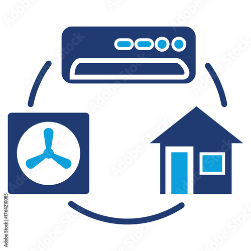 Duct System Blue icon