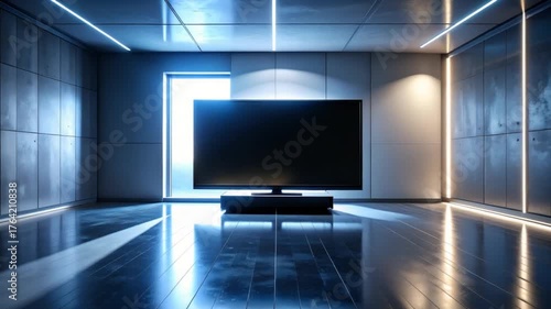 Modern interior television display room