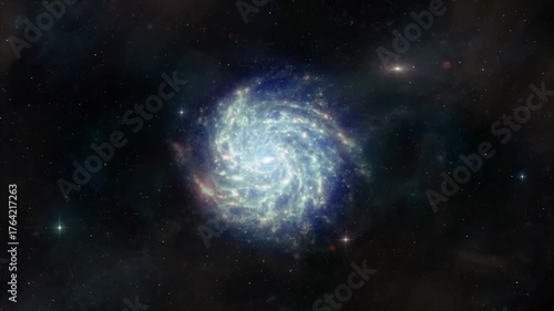 A majestic spiral galaxy in deep space.