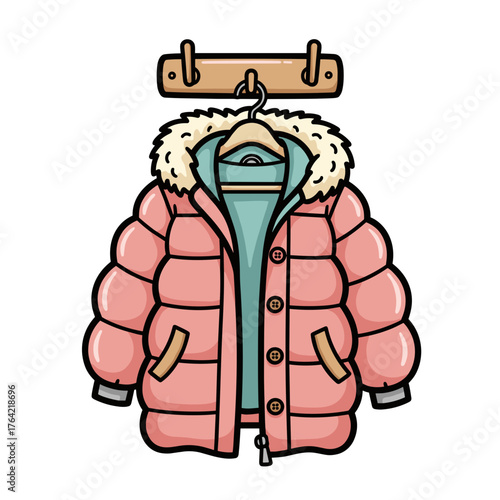 winter coat hanging