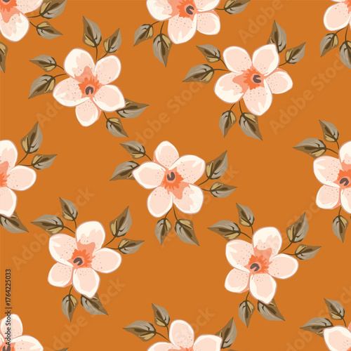 seamless pattern with floral pattern