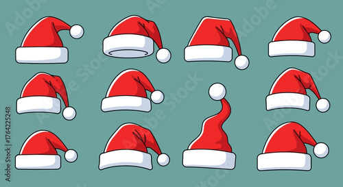 Festive Santa Hats Collection A Variety of Holiday Headwear