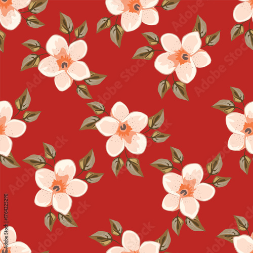 Abstract seamless circle texture. Grunge round endless pattern. Circular repeated artistic background. 