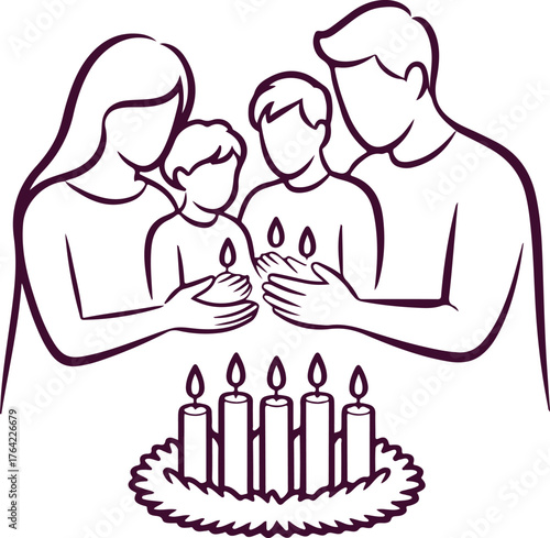 Advent Line Art  vector