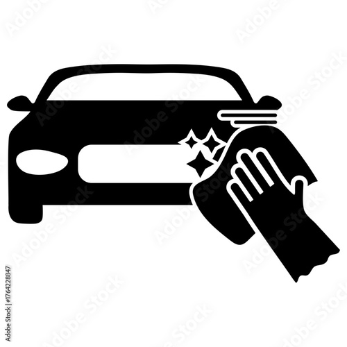 Car wash icons set. Simple black and white car wash sign icon Car wash icon black vector flat design set icons washing machine Car wash icon