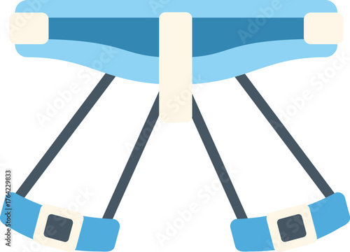 Climbing harness with adjustable straps ensuring safety of climber