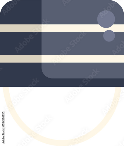 Vr headset simulating being inside a video game, in a flat cartoon style icon