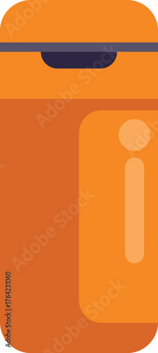 Orange thermos flask keeping your drinks hot or cold, ideal for outdoor activities and picnics