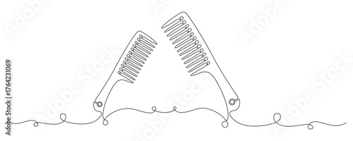continuous line of comb