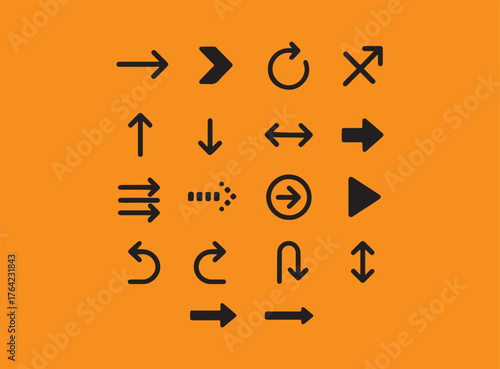 set of vector arrows